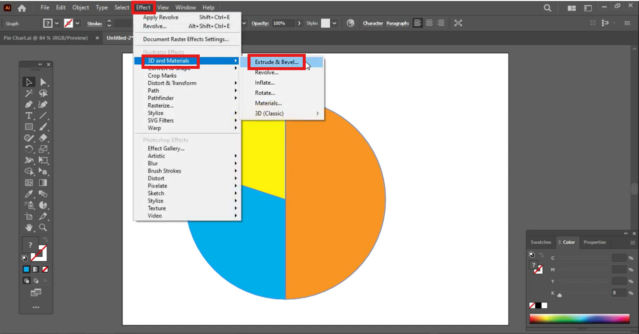 Magdagdag ng mga 3D effect