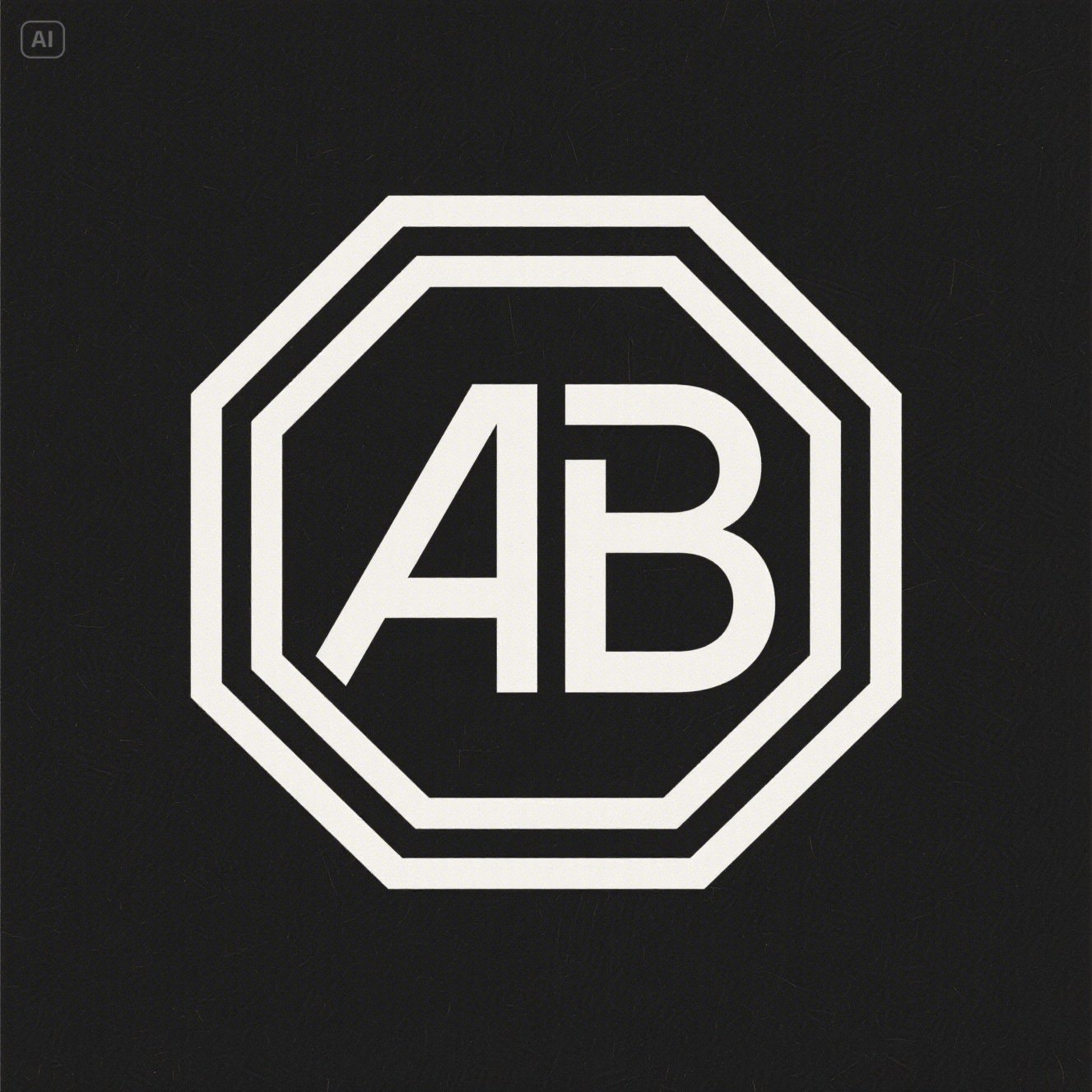 AB monogram logo design