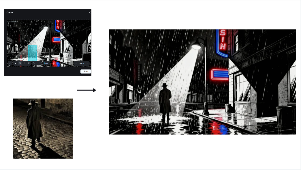 Interactive editing feature in Dreamina