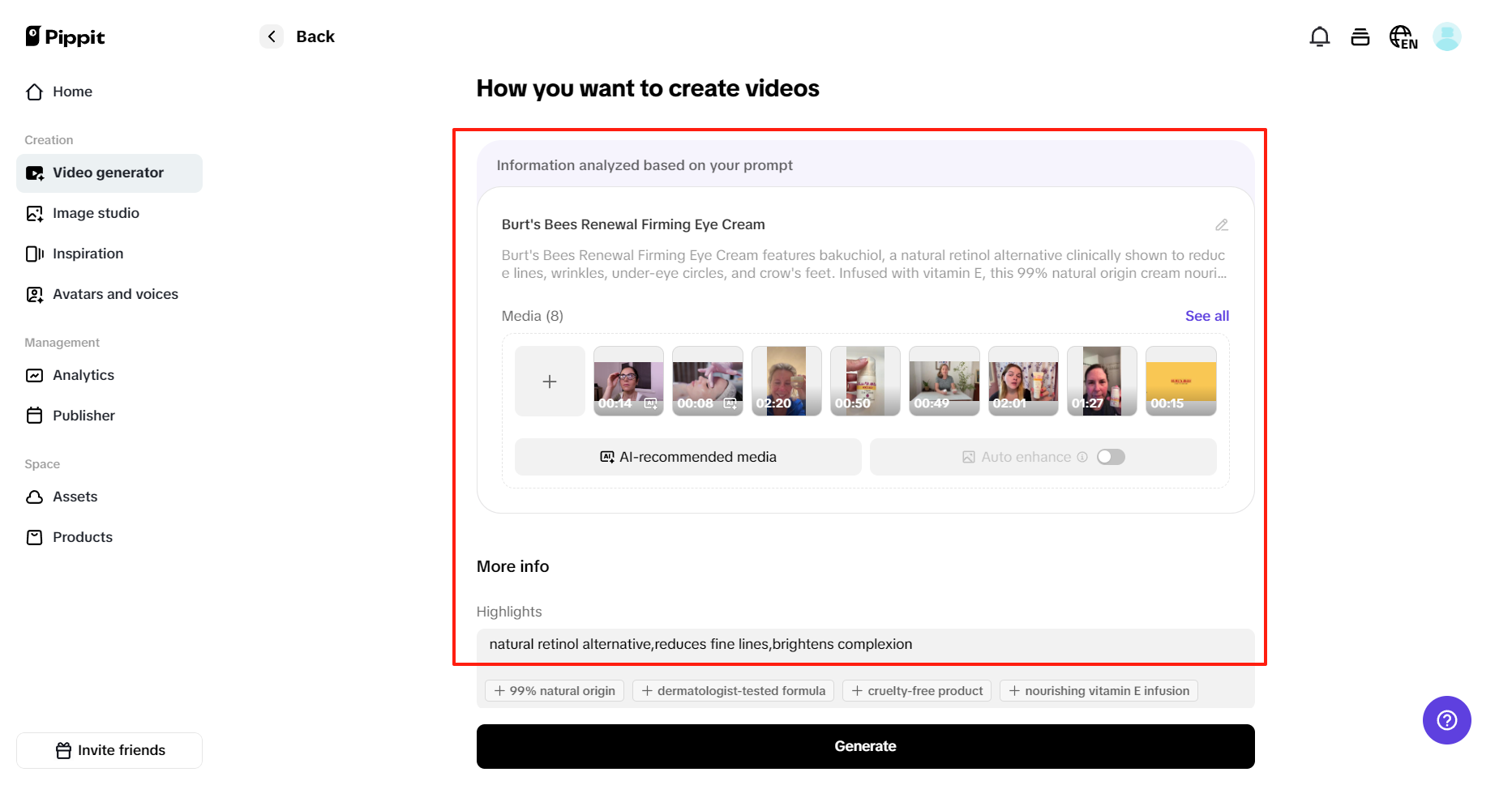 Input your video details