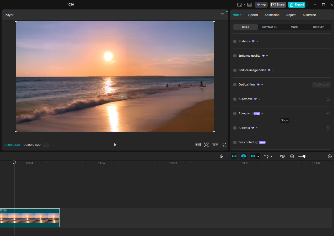 AI video editing in CapCut