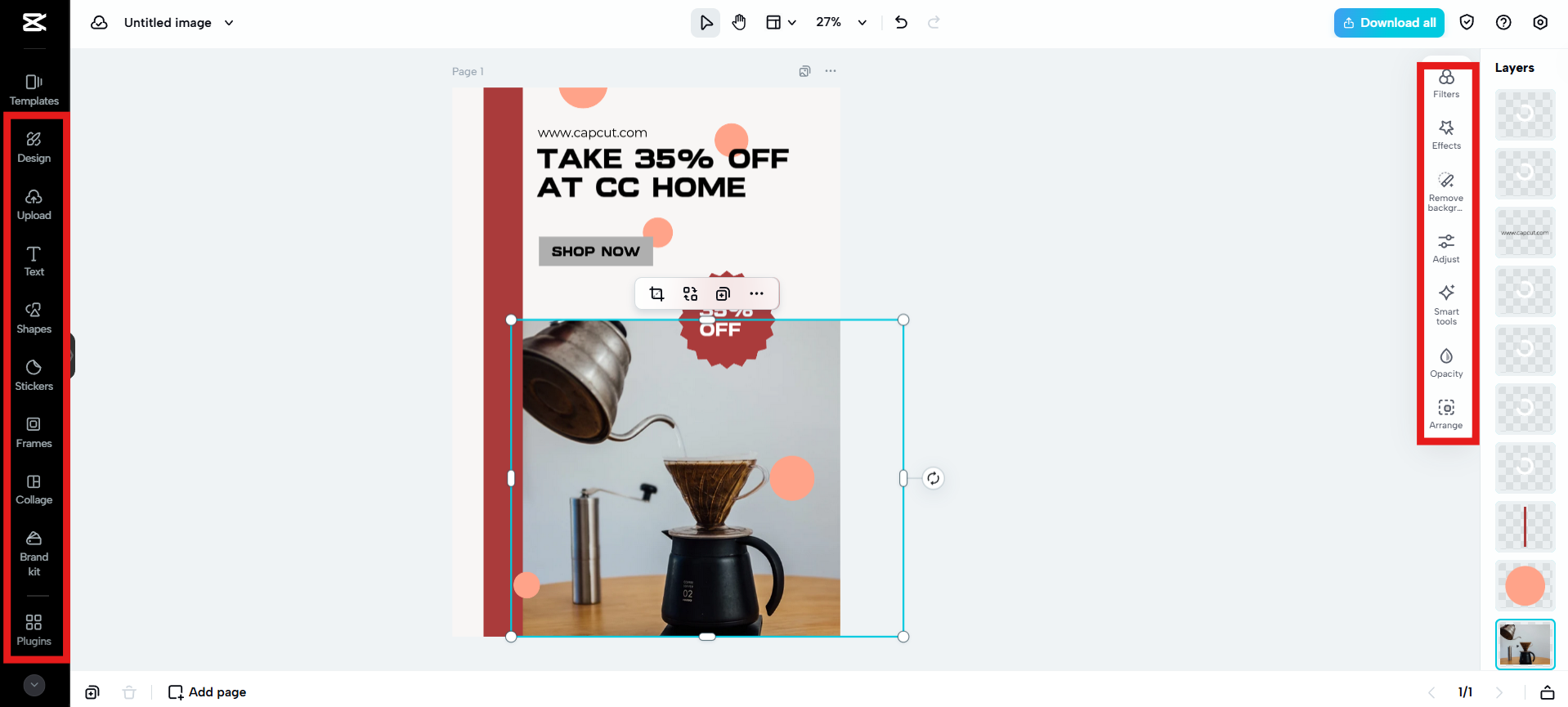 Personalizați designul de poster.