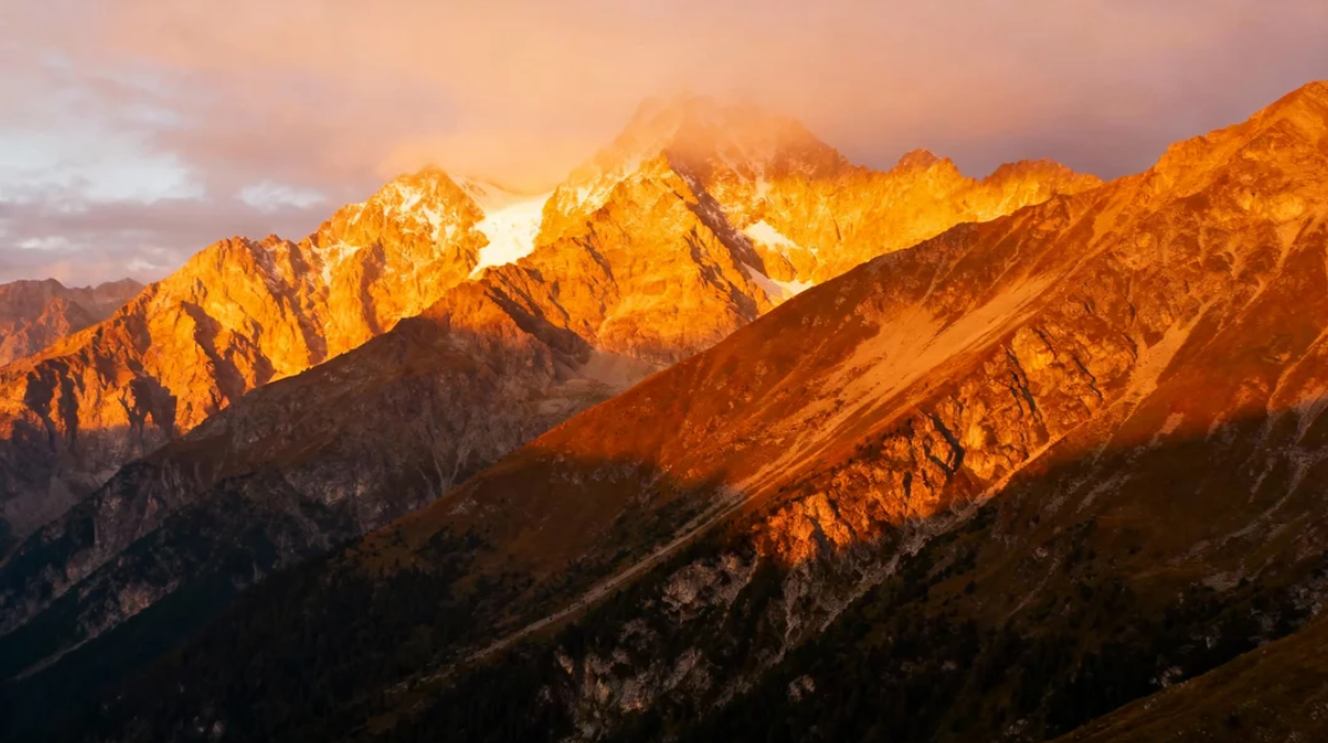 Cinematic mountain image