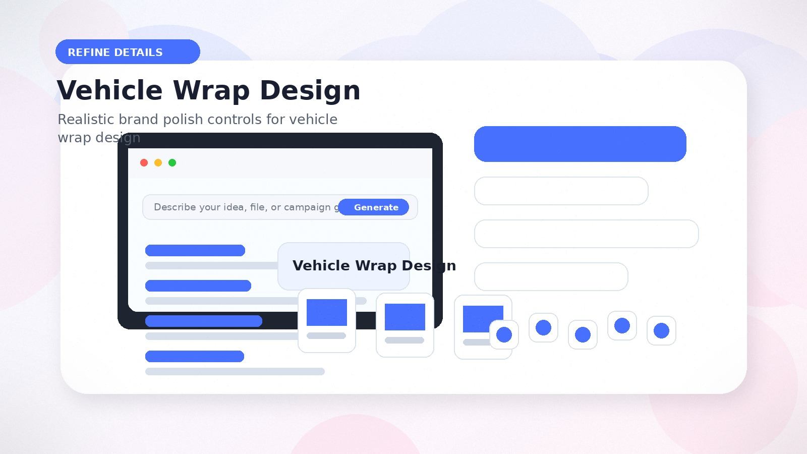 Vehicle Wrap Design realistic refine details visual for vehicle wrap design