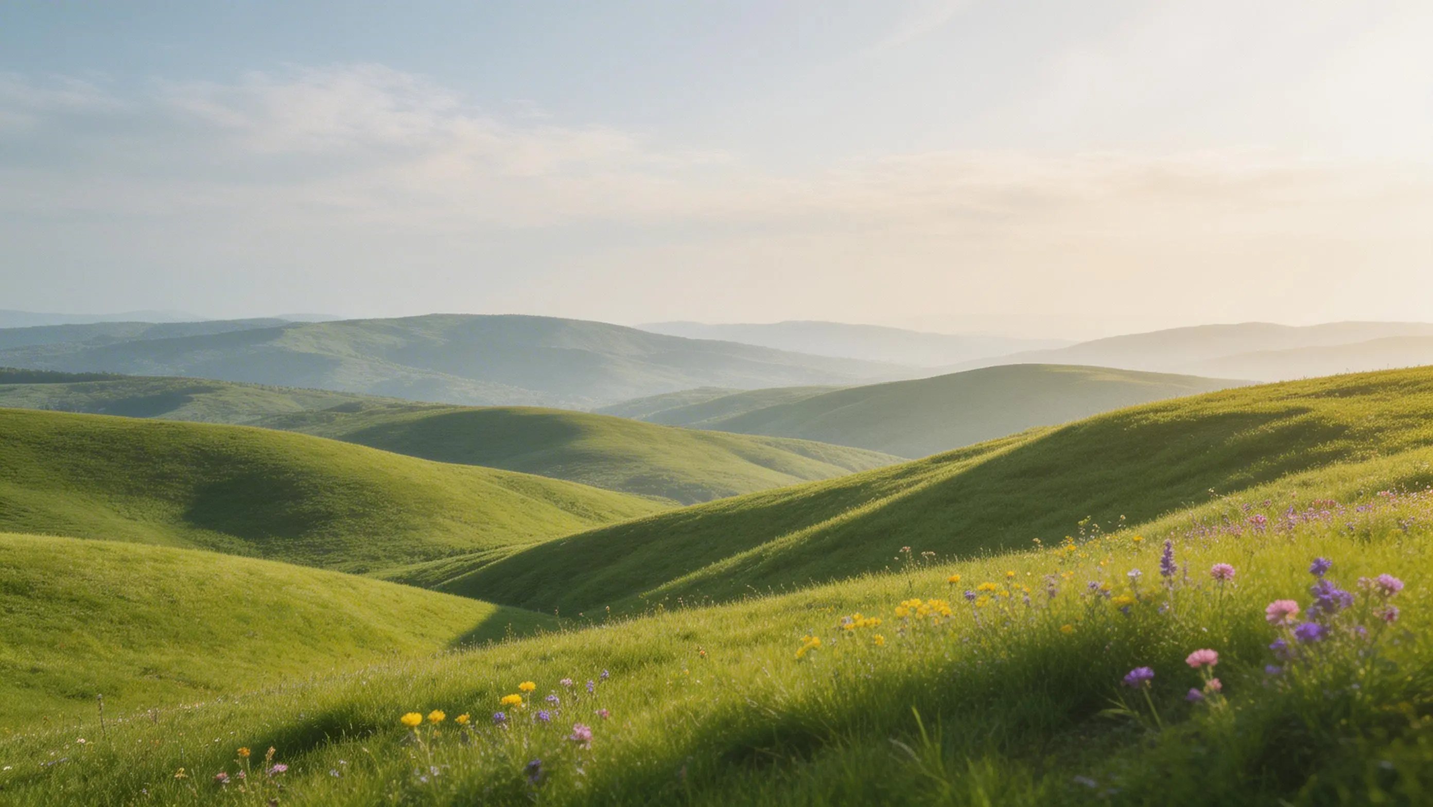 Paesaggio di montagna catturato in un'illuminazione uniforme