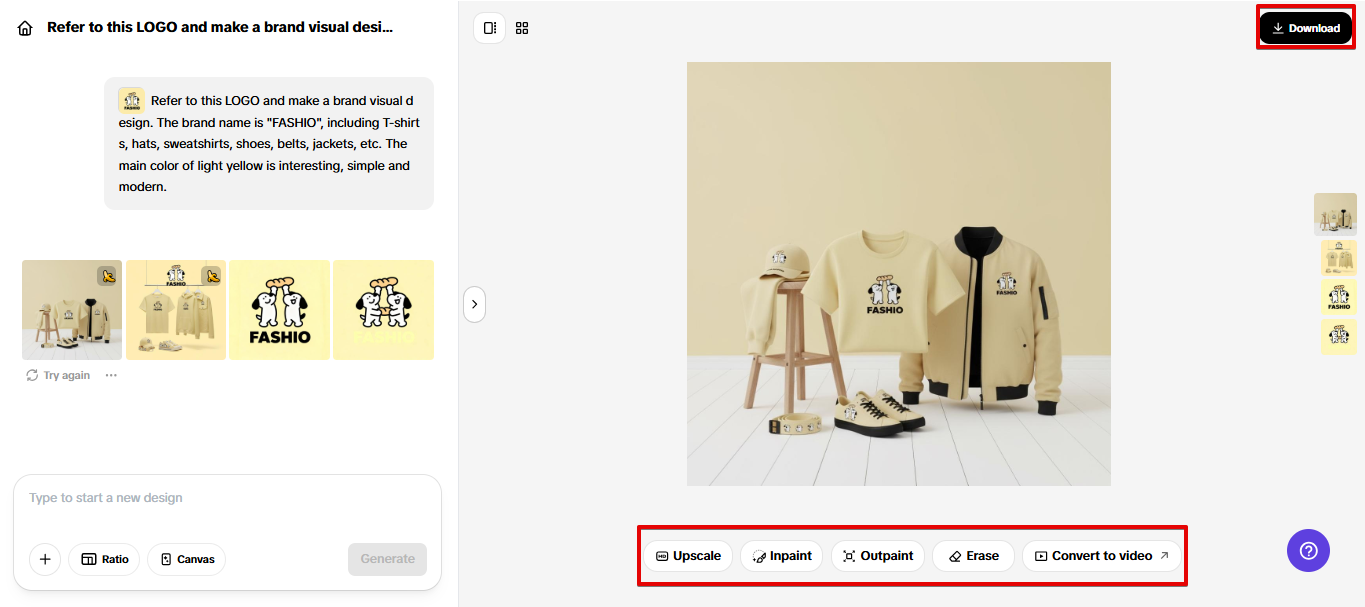 Exportando imagen desde Pippit