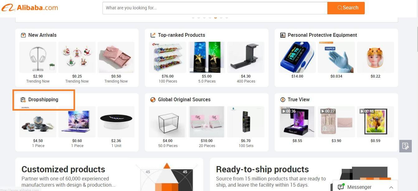 Alibaba - dropshipping suppliers for Amazon