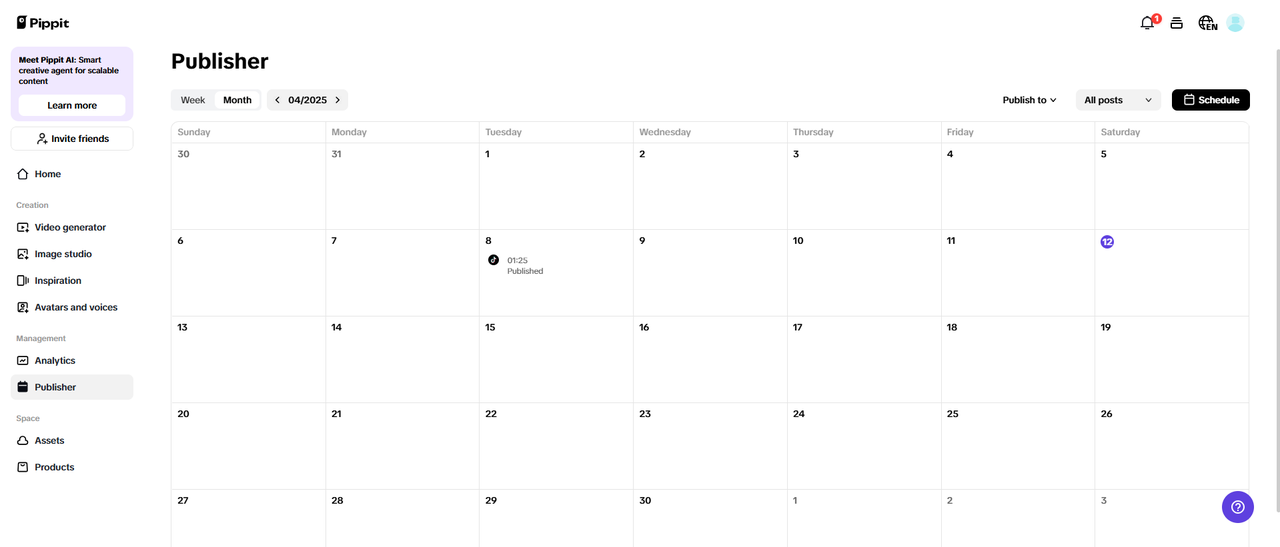 Automated content scheduling and publishing