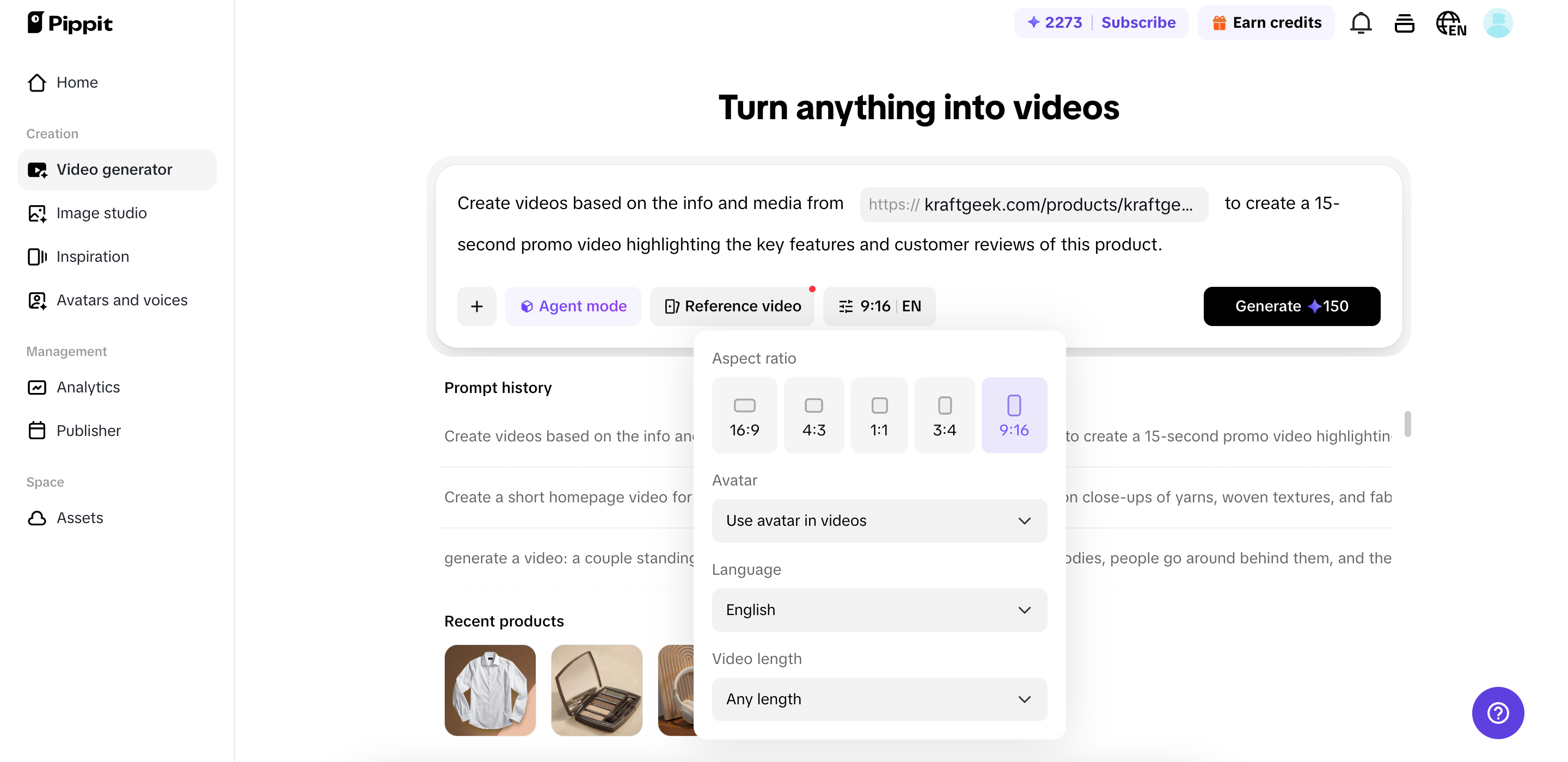 Tạo video của bạn