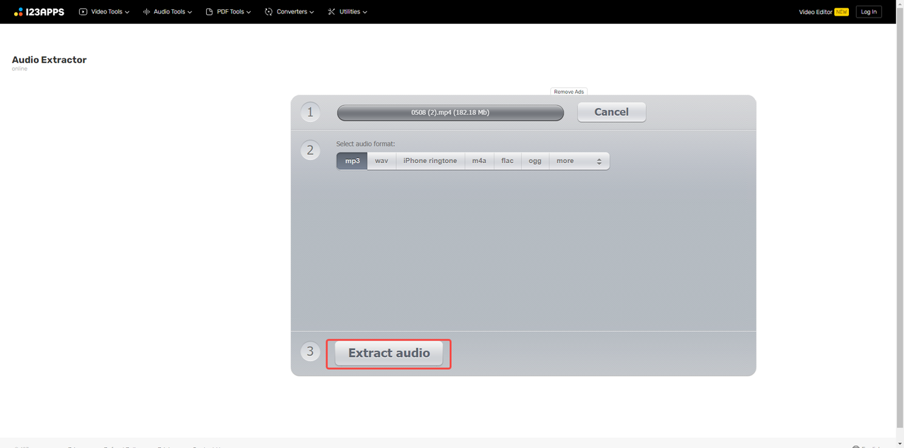 Extract audio
