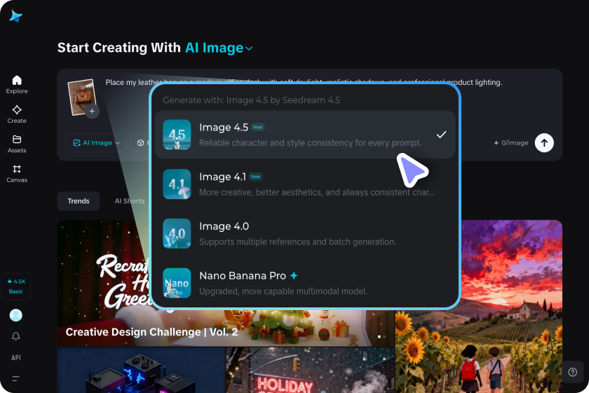 Set the model and generate