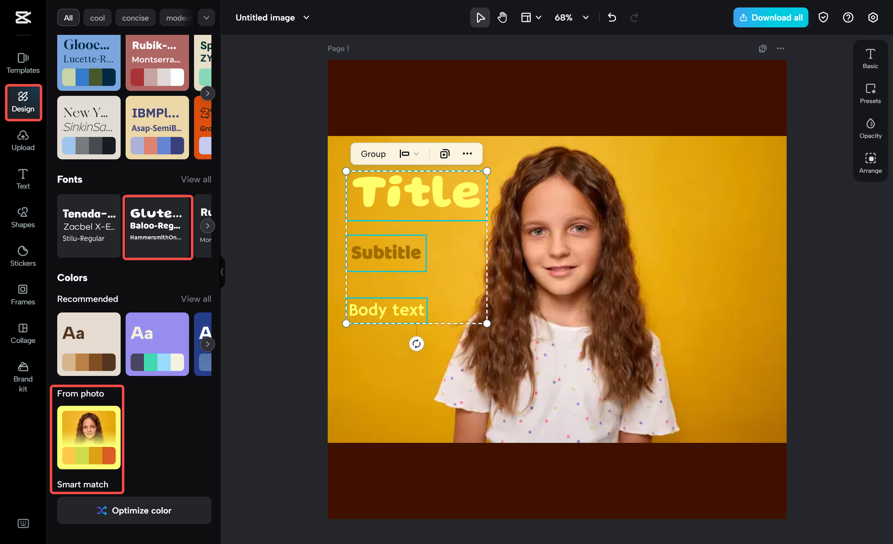 Hinzufügen von Filtern und Erstellen einer Farbpalette im CapCut Desktop-Video-Editor