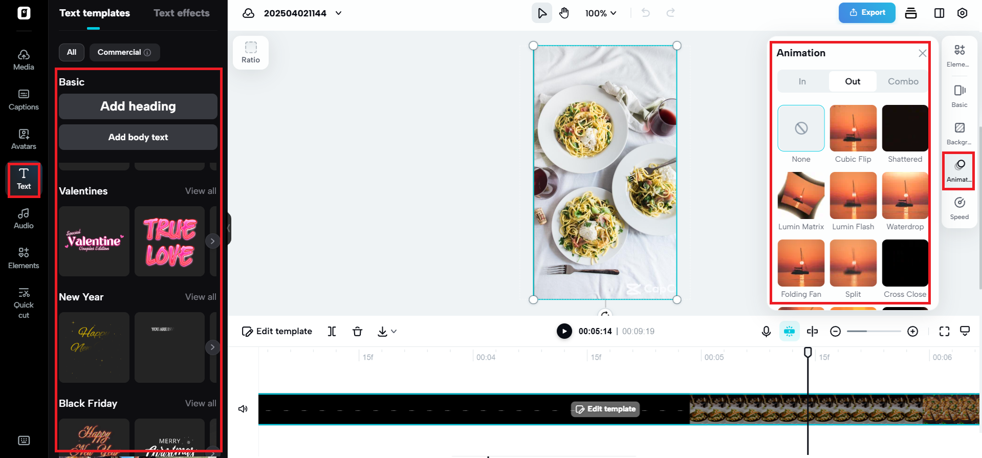 Advanced text and animation effects