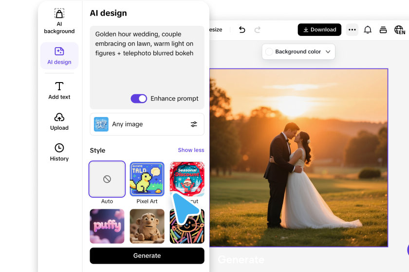 Create a golden hour image