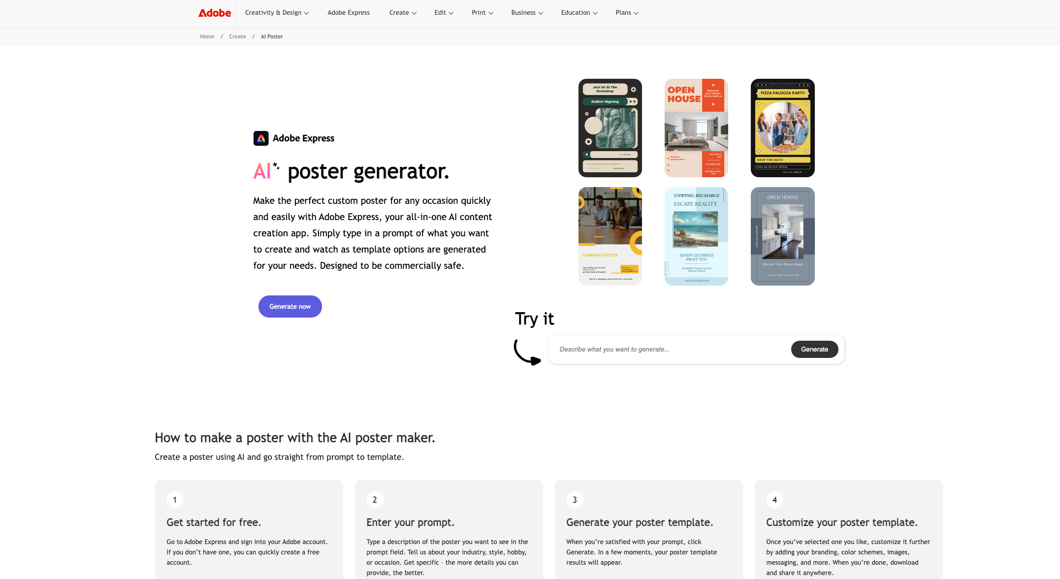 Canva, Adobe Express eller Microsoft Designer: Vilken gratis AI-affischgenerator ger dig en färdig affisch?