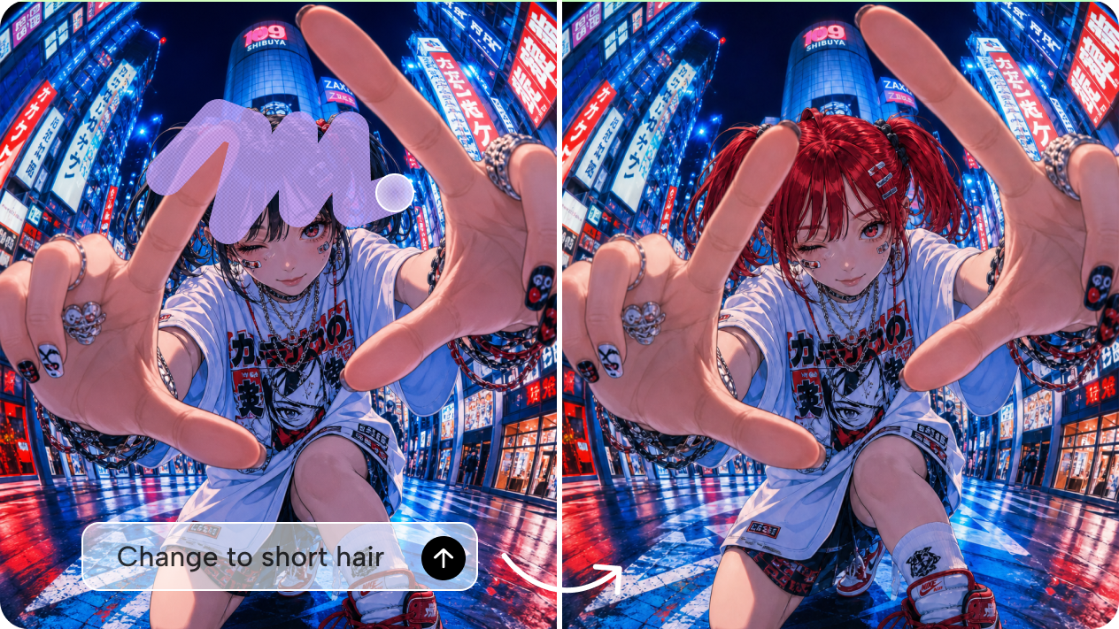 Affinez votre look de dessin animé avec l'édition de précision IA