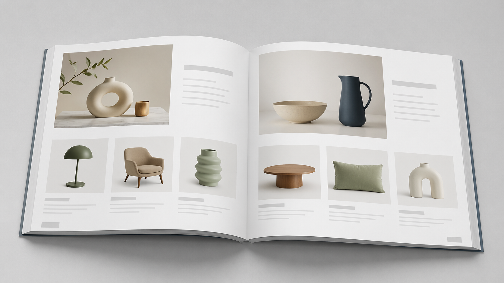 Dreamina Broschüre Mockup Prompt Beispiel 6: Produktkatalog Mockup