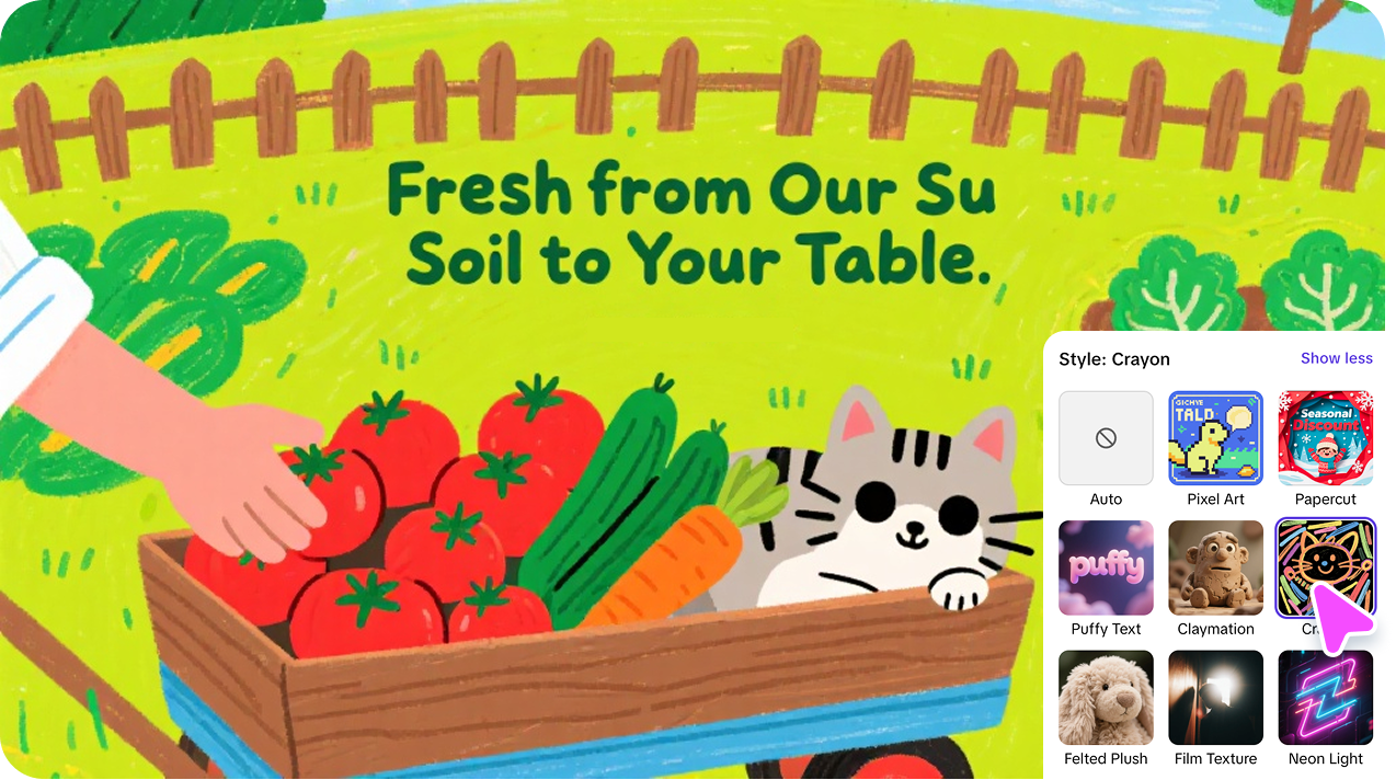 Image generation styles in Pippit