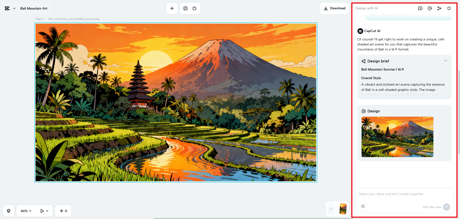 Refine your generated image using AI