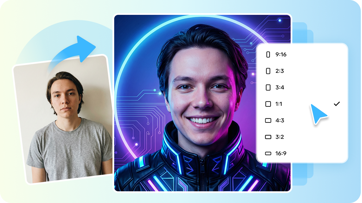 ajustar la relación de aspecto y el lienzo