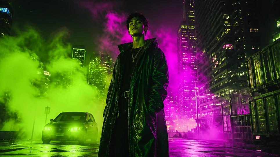 Toxic Neon AI Filter detail reveal example