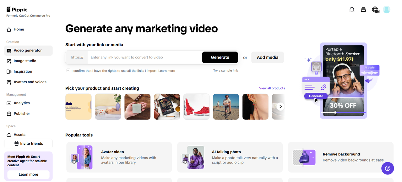 One-click video generation