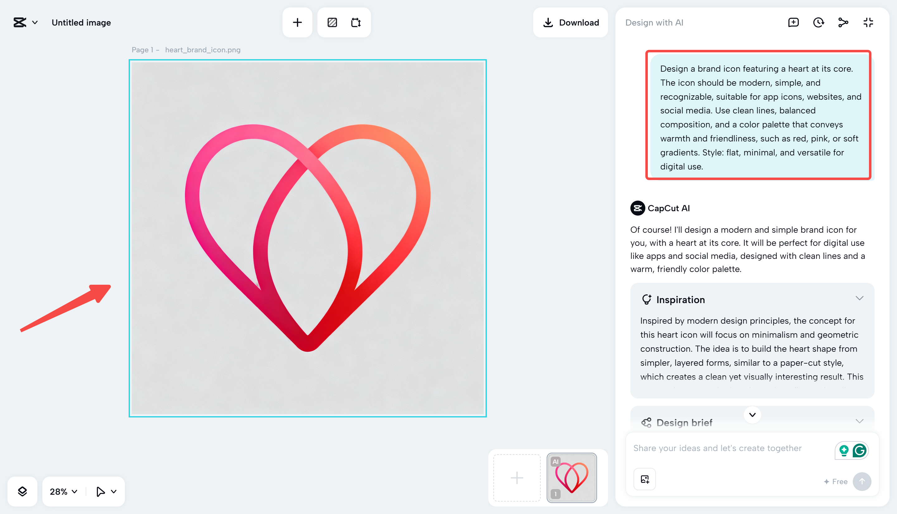 Gerar um logotipo a partir de um texto com o CapCut Web