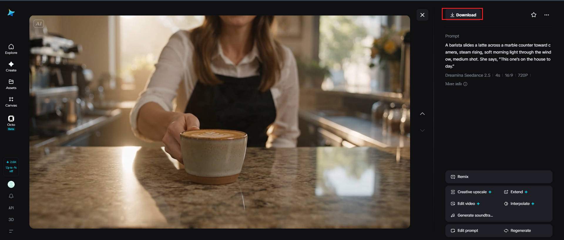 Preview and download your video