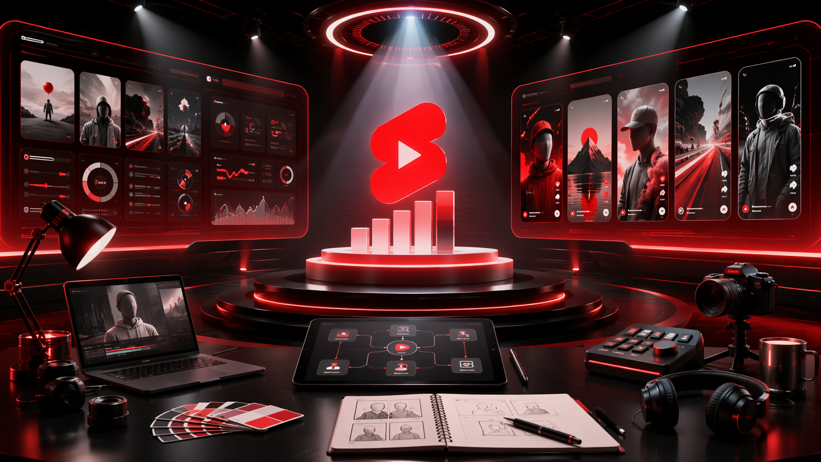 Faceless YouTube Shorts Automation premium AI social video workflow visual for Pippit creators