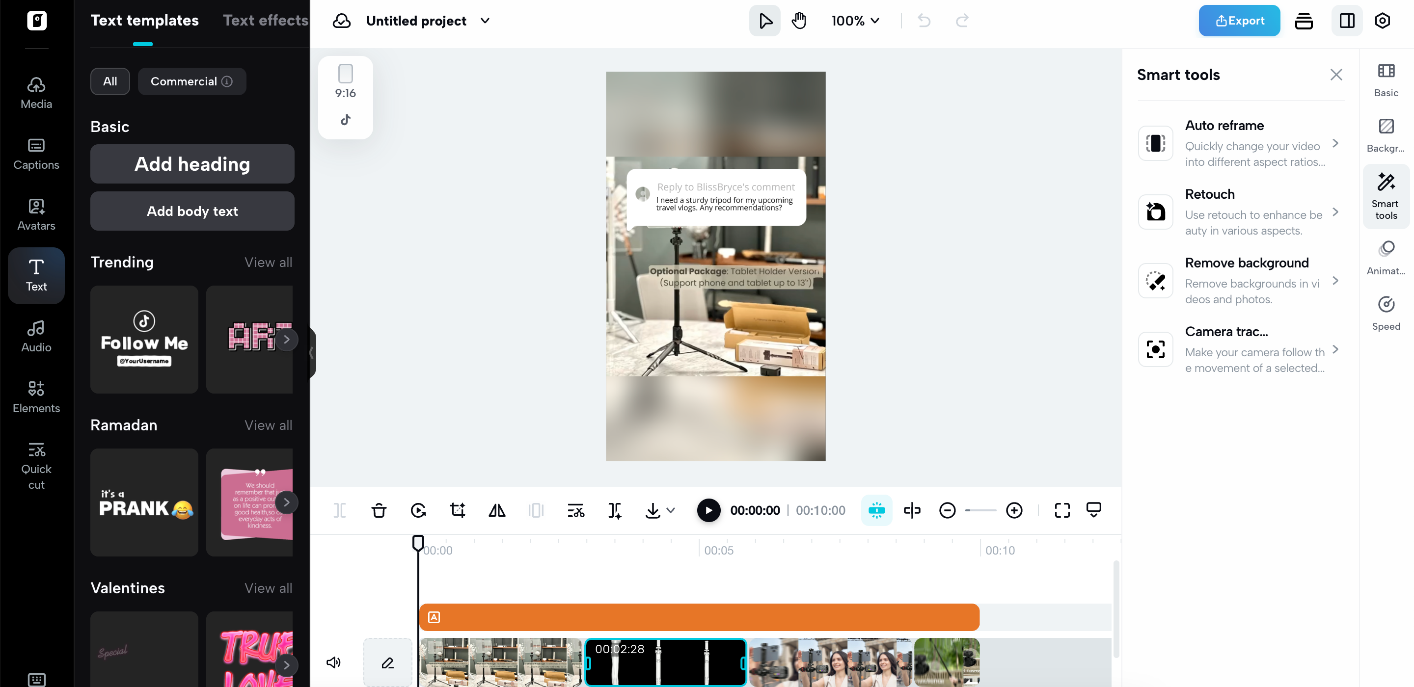 Personalize seu vídeo