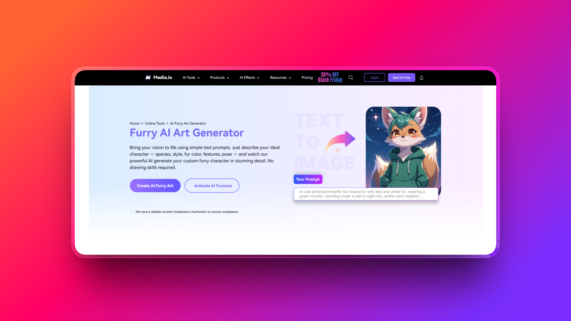 AI furry art tool by Media.io