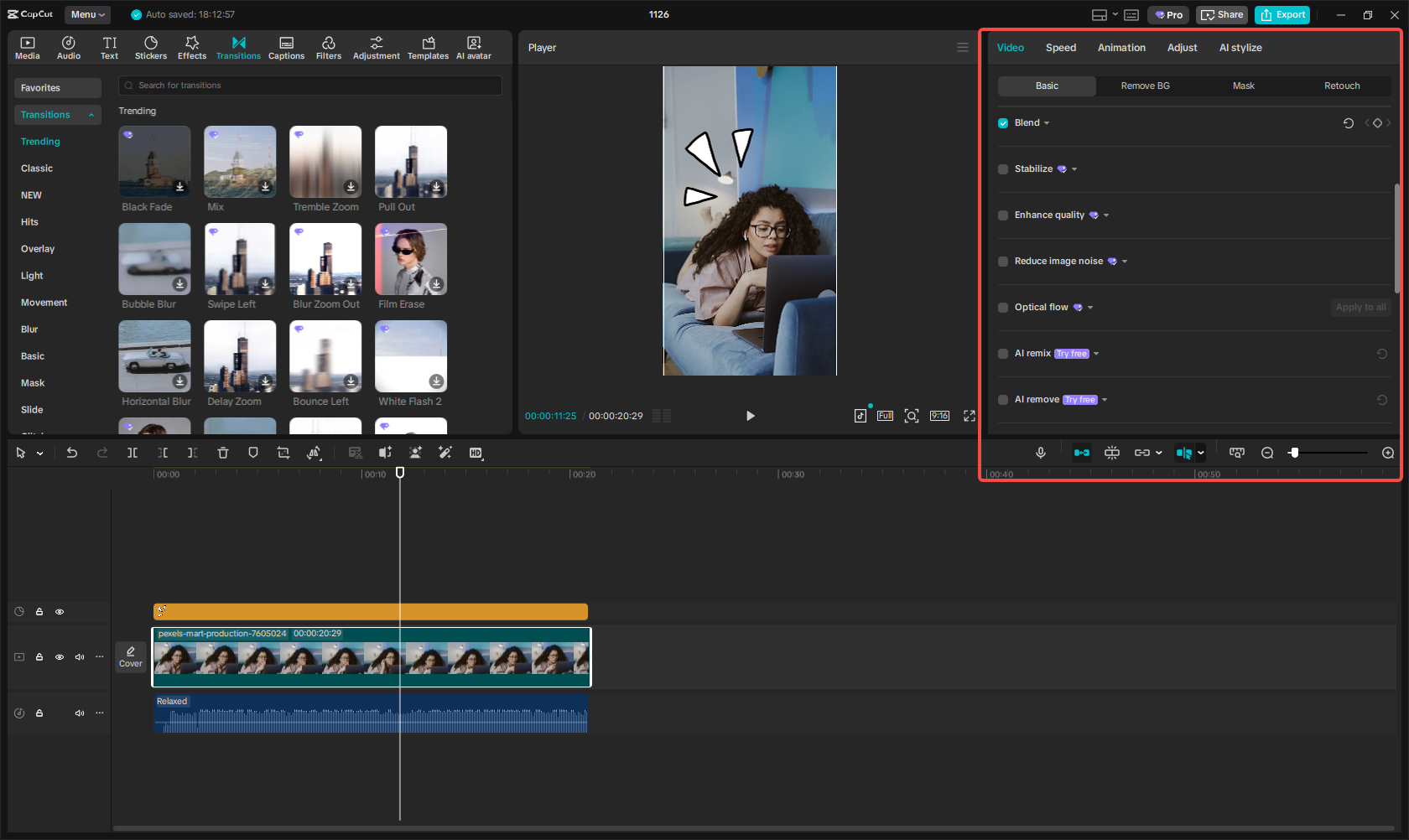 Adjust video quality