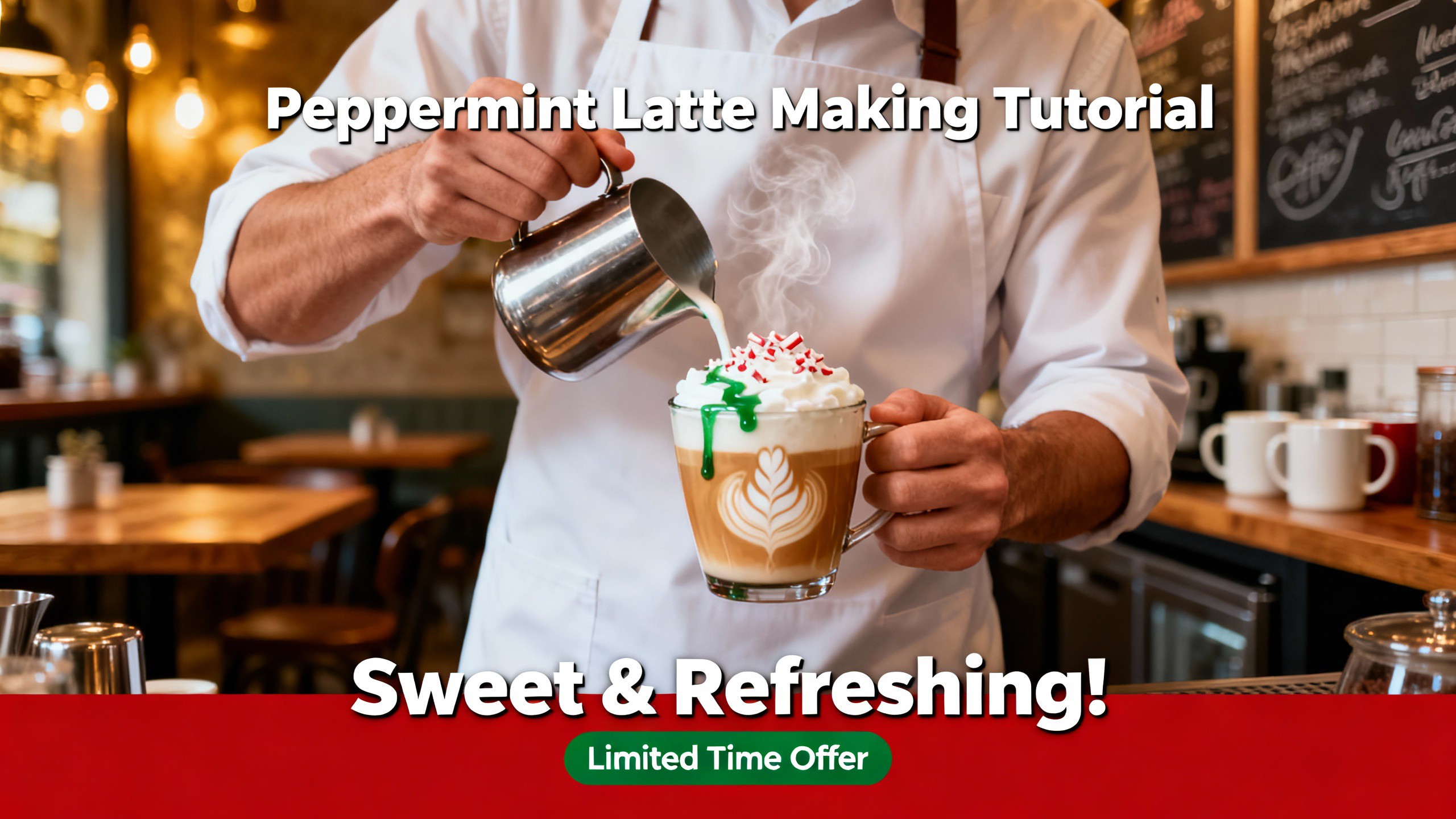 Crafting a festive latte