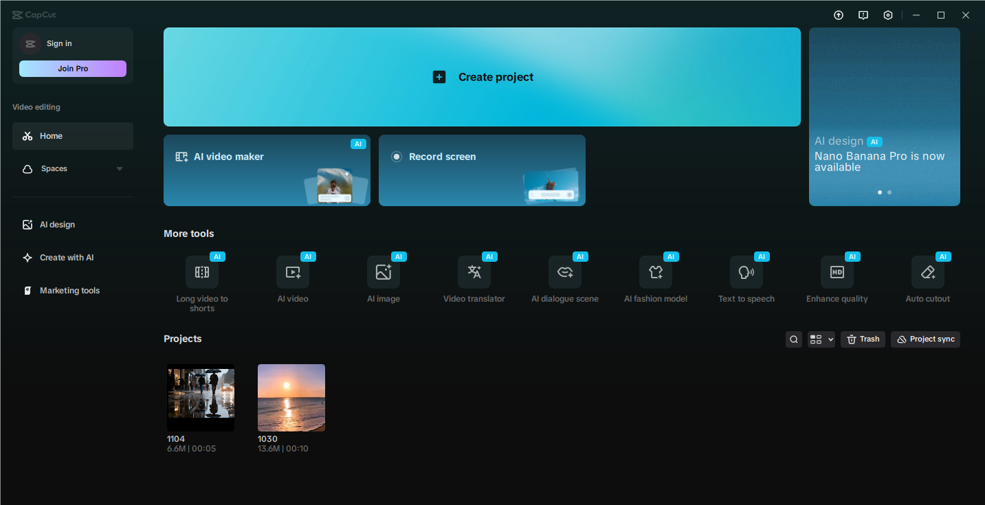 Import video to CapCut