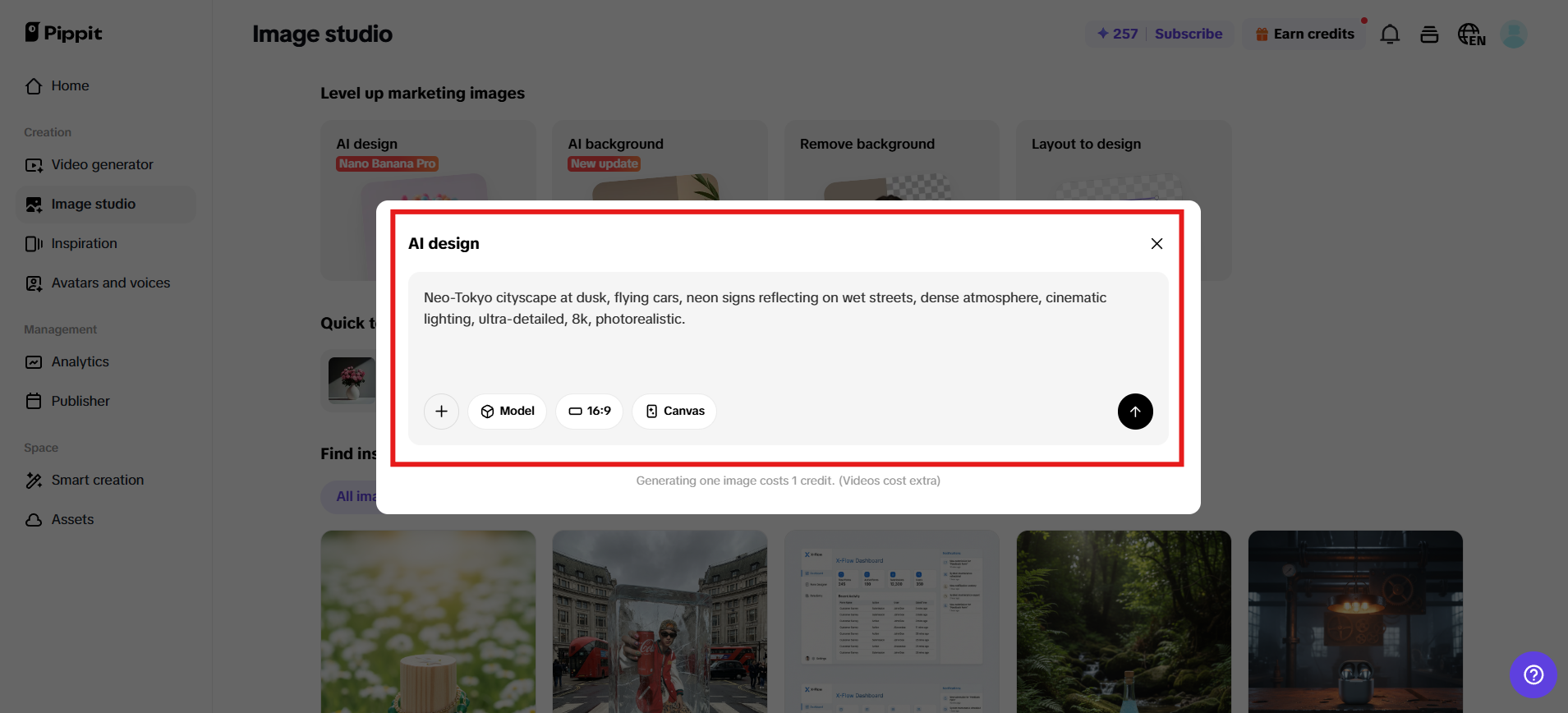 Enter prompt or upload reference