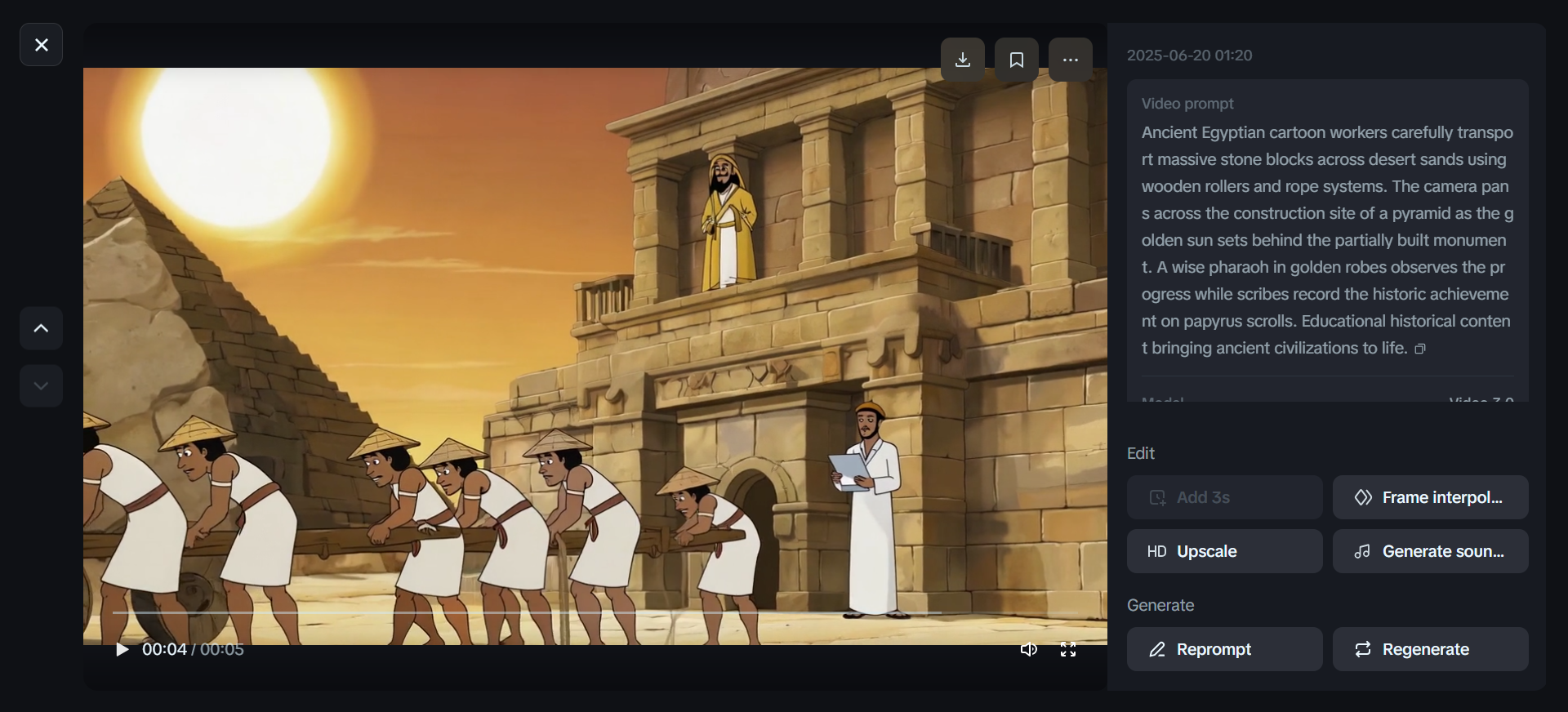 Historical documentary scene