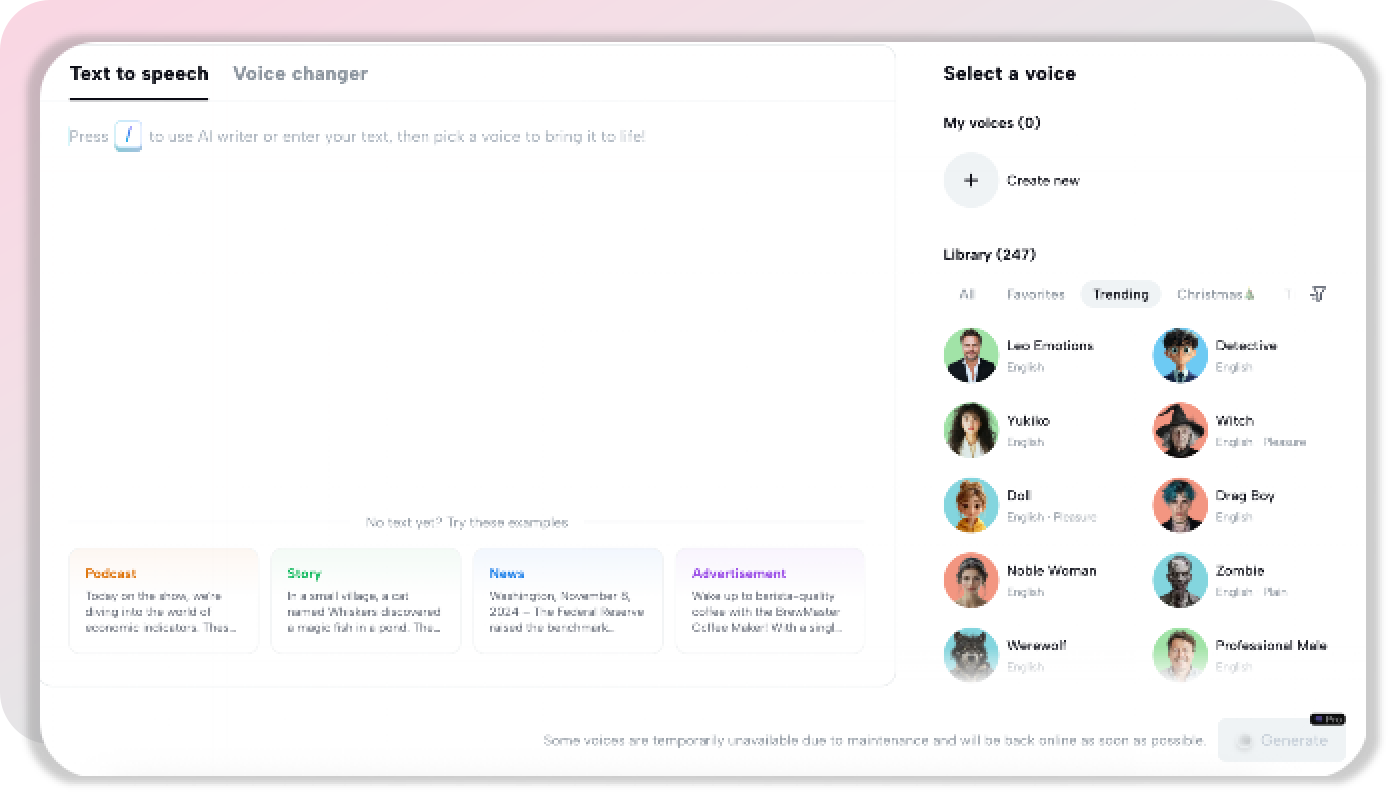 CapCut AI Voiceover