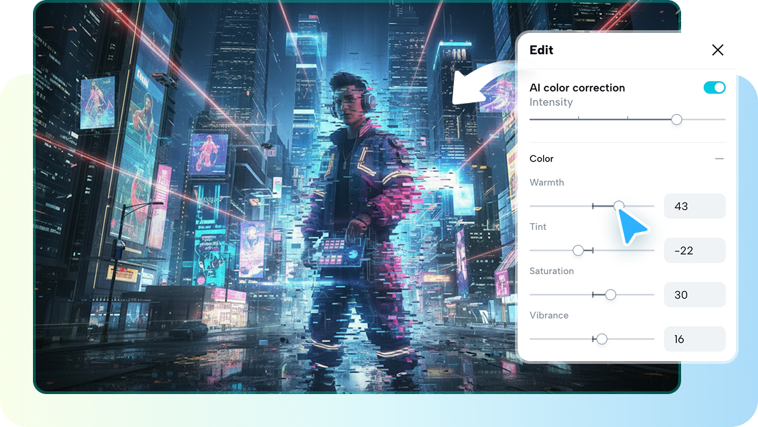 Rich image editing tools for image overlay in CapCut