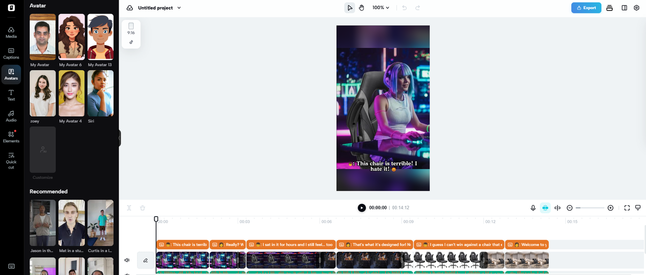 Avatars and voiceovers