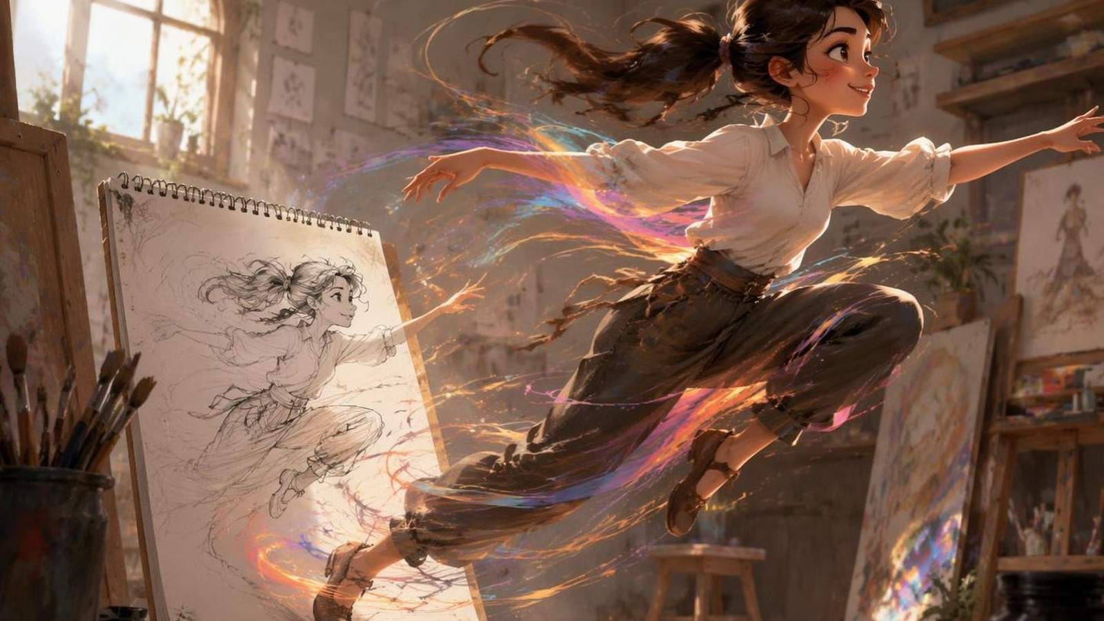 illustration motion transfer AI template cover