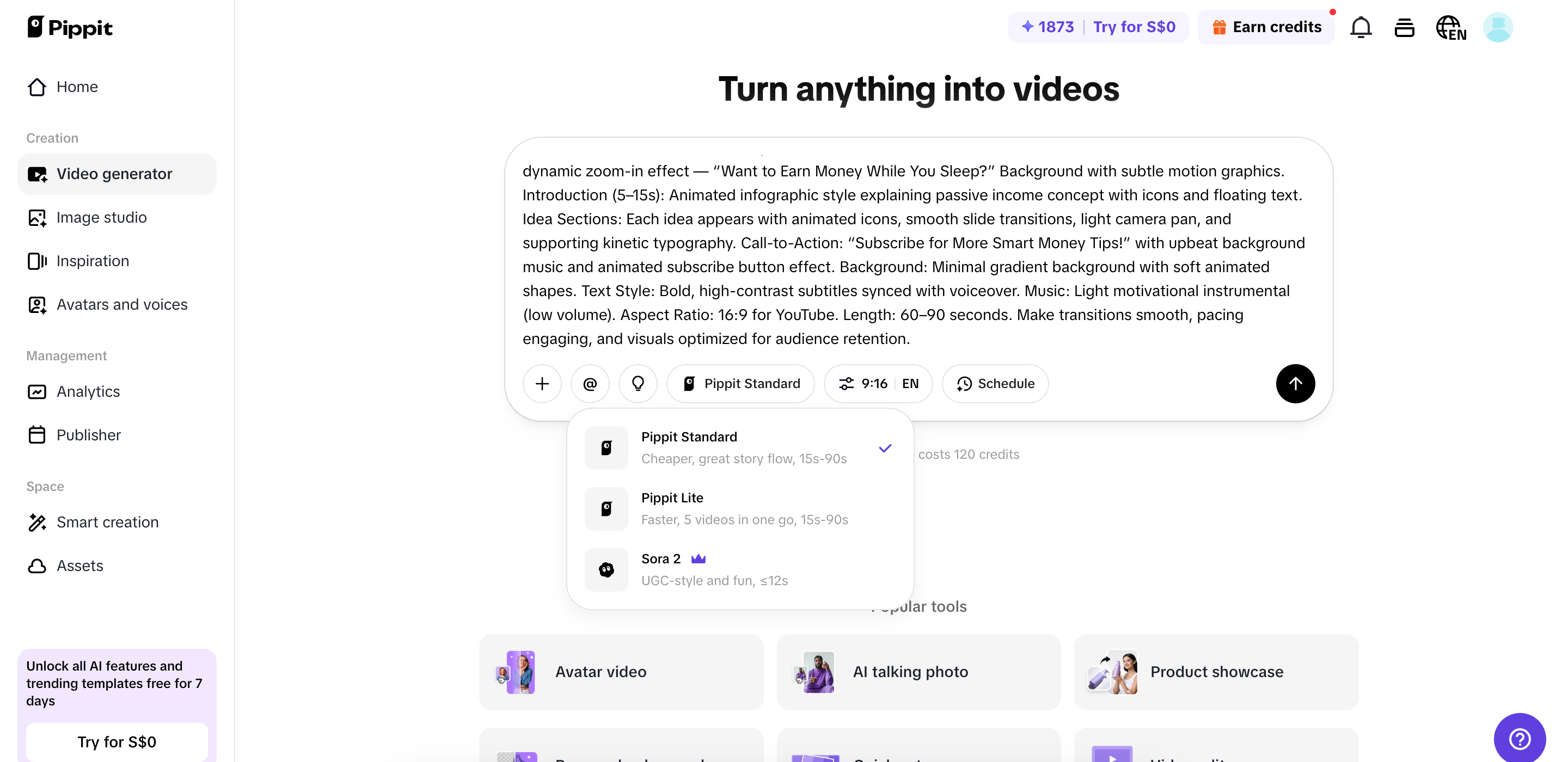 Bumuo ng video mula sa mga text prompt
