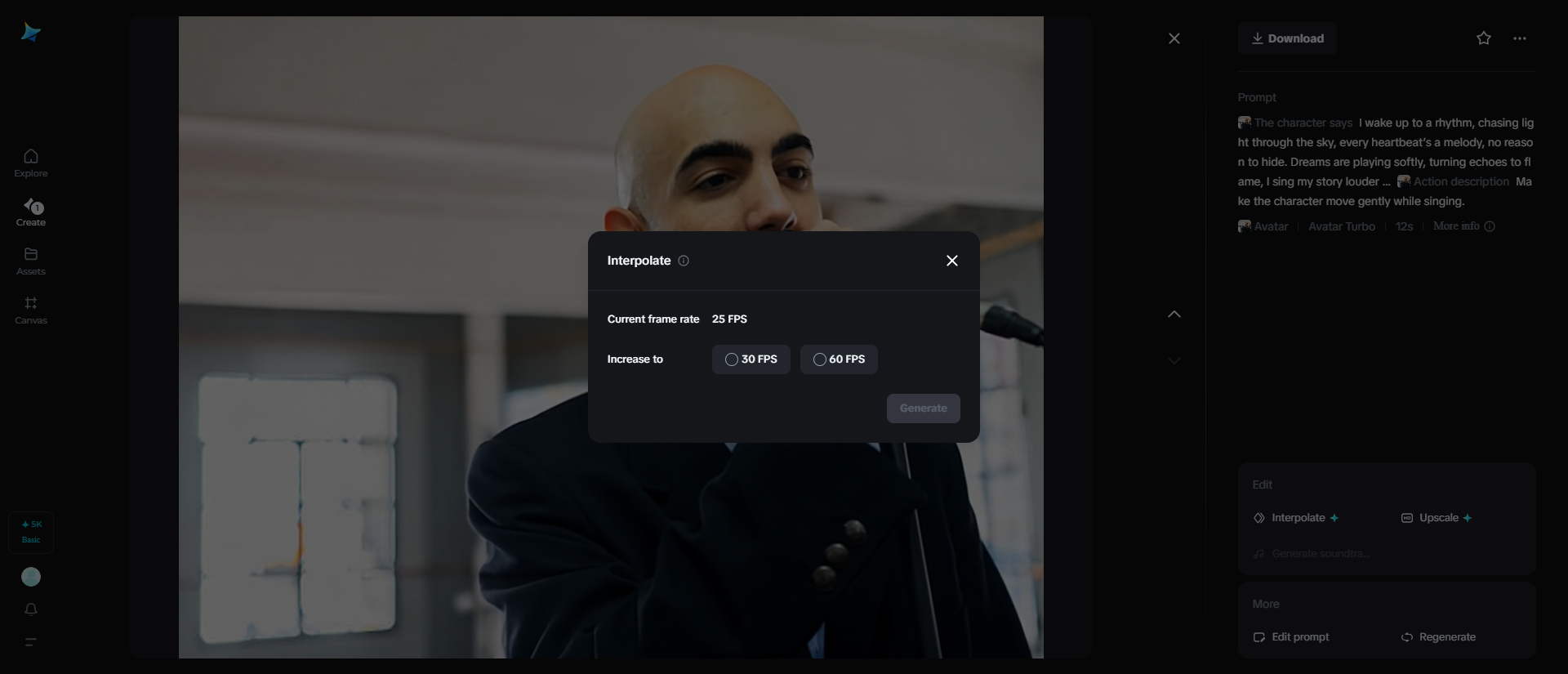 interporação de quadros