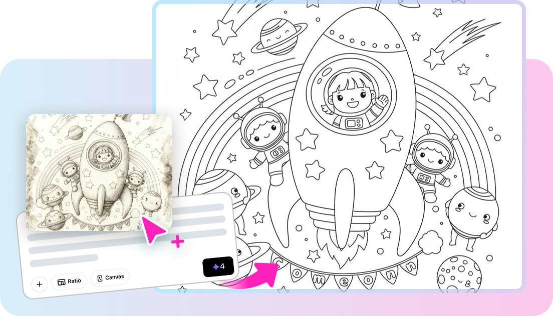 Converting images to coloring pages