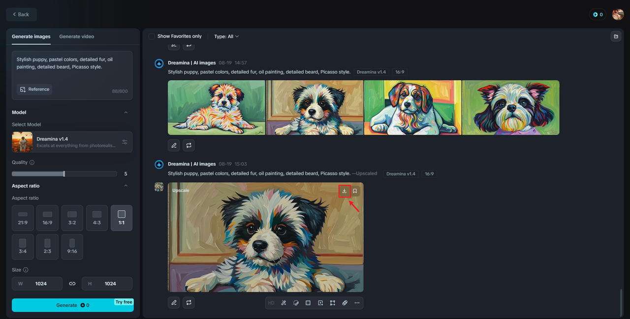 Download your AI-generated image