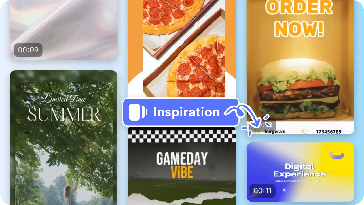Access preset templates for product promos