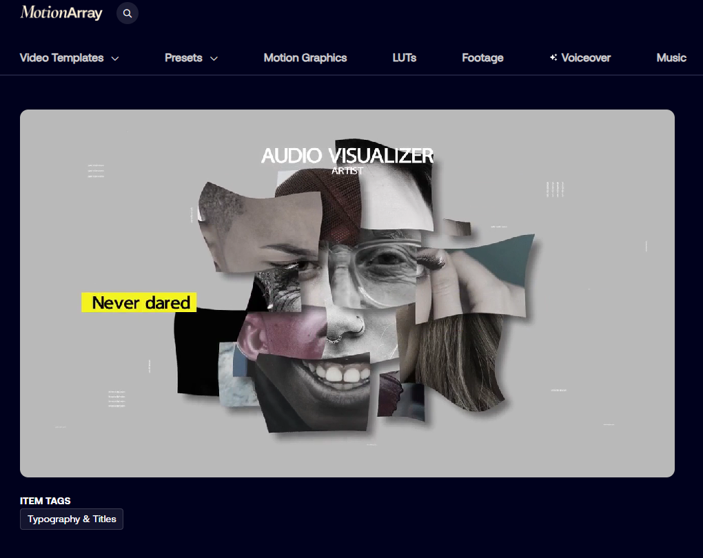 Song clips with lyrics video template