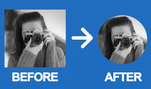 Circular image cropping
