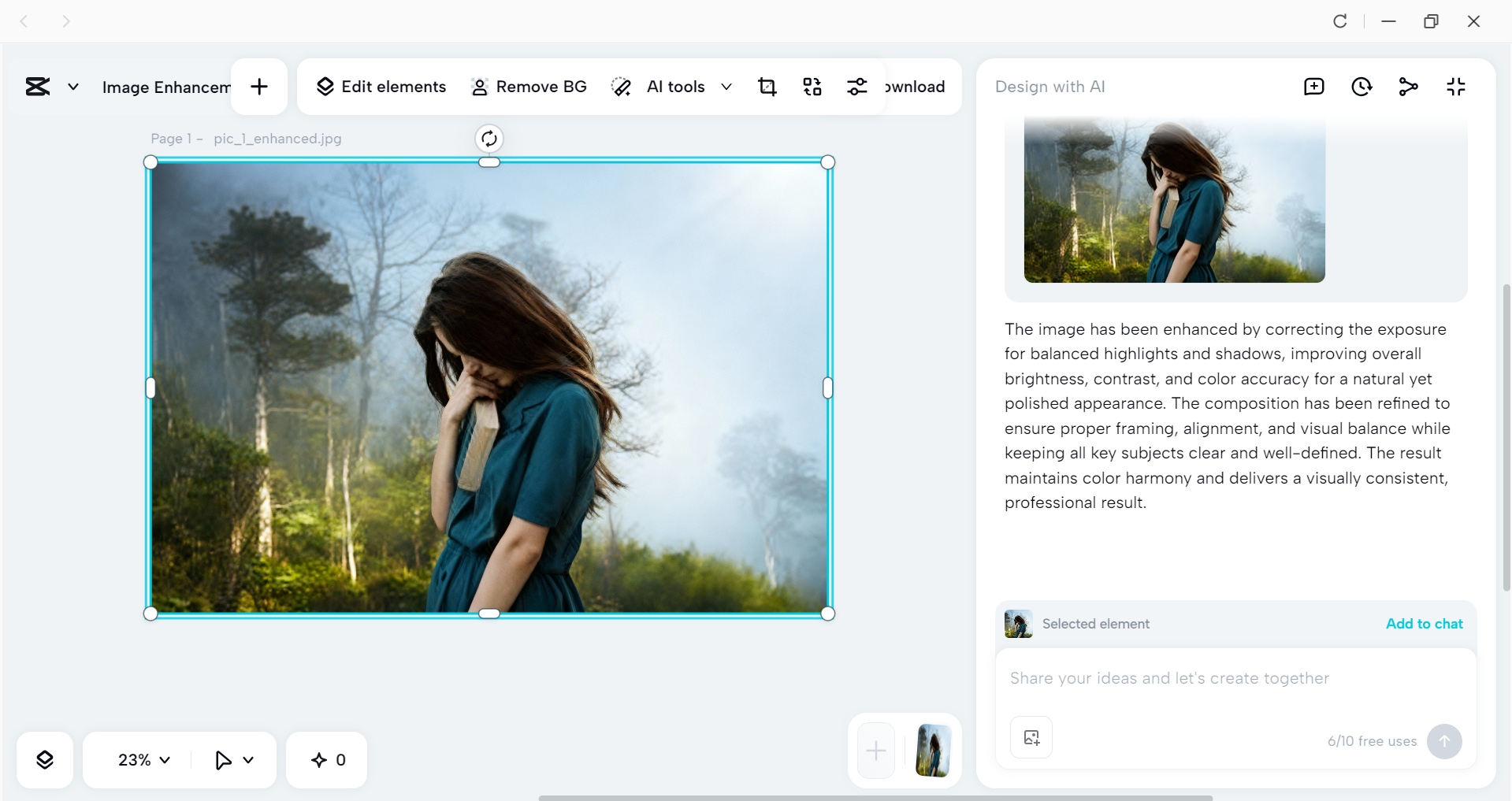 Interface of CapCut desktop Video editor - the best tool to make images with double exposure
