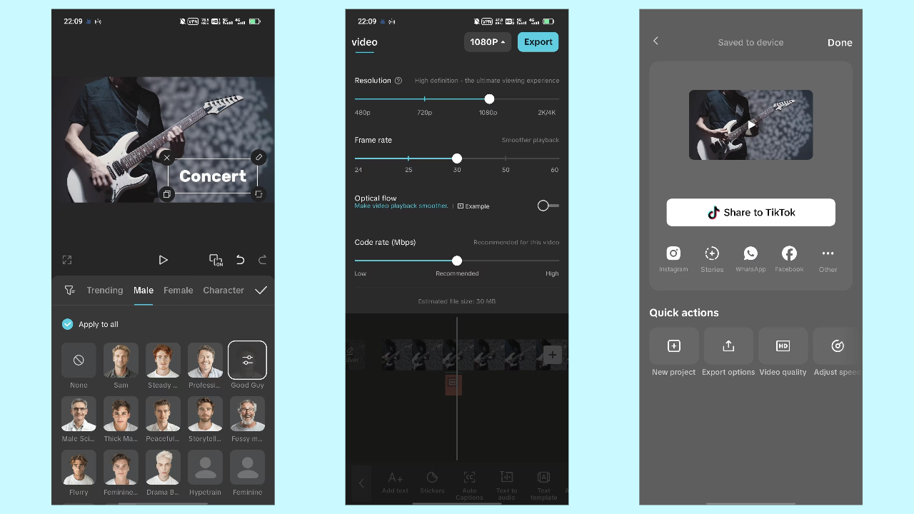 Vorschau und Speichern