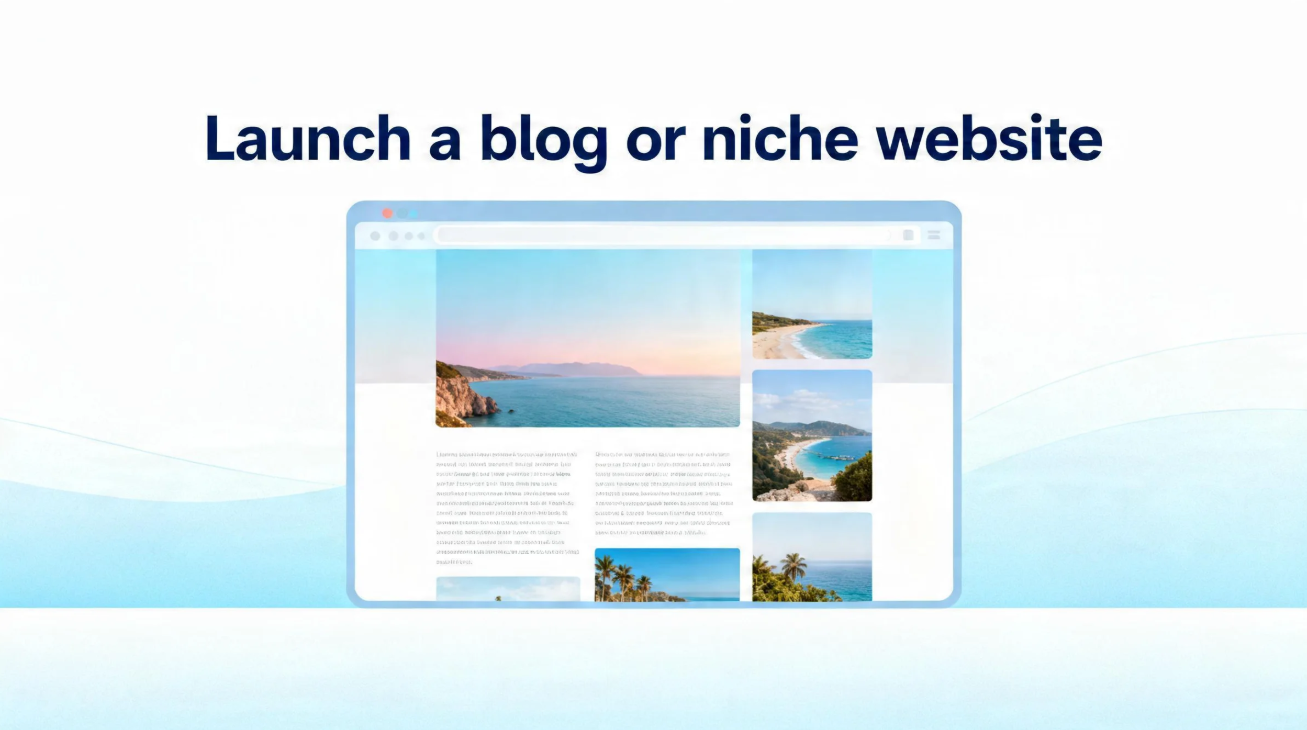 Launch a blog or niche website